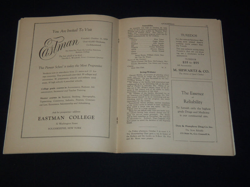 1924-1928 APOKEEPSIAN POUGHKEEPSIE HIGH SCHOOL MAGAZINES LOT OF 11 - O 1789