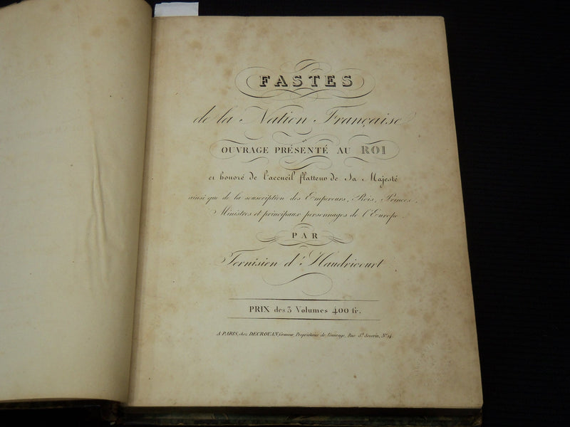 1800'S FASTES DE LA NATION FRANCAISE VOLUME SET OF 3 - D'HAUDRICOURT - Z 188