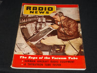 1943 MARCH RADIO NEWS MAGAZINE - VACCUM TUBE FRONT COVER - E 5166