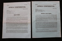 1974 AFRICA CONFIDENTIAL NEWSLETTER - LOT OF 20 - K 2410