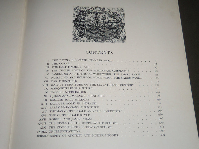 1937 ENGLISH FURNITURE FROM GOTHIC TO SHERATON BY HERBERT CESCINSKY - I 545
