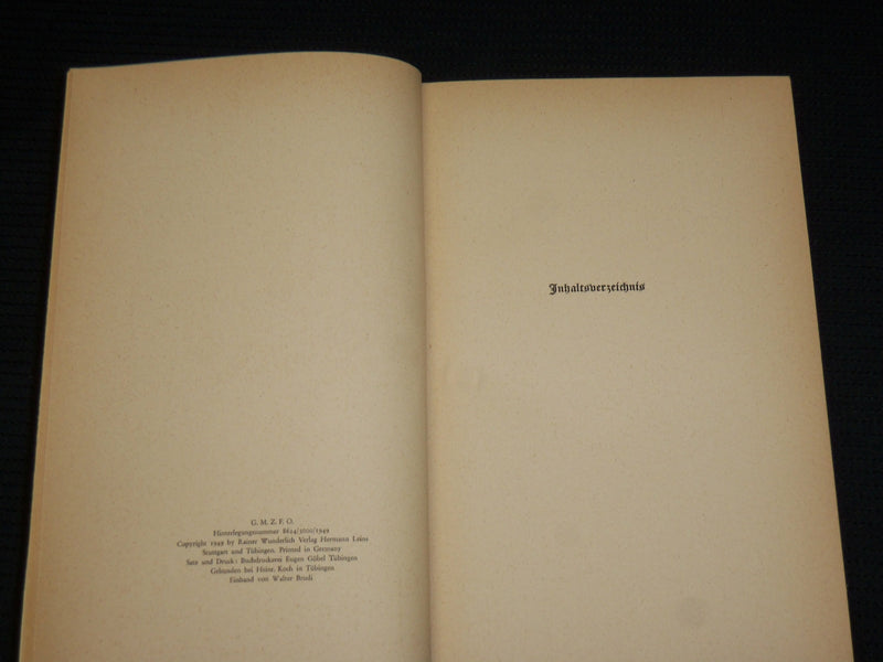 1949 SCHILLERS WEG ZU GOETHE HARDCOVER BOOK - GERMAN TEXT - KD 7413