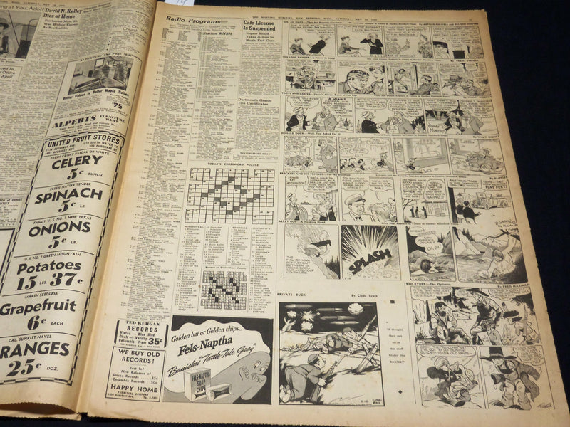 1942 MAY 16 NEW BEDFORD MORNING MERCURY NEWSPAPER - GERMANS ENTER KERCH- NT 8907