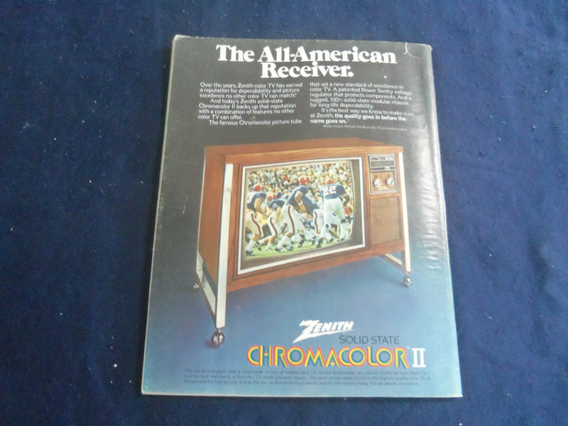 1974 NOV 23 FOOTBALL PROGRAM - UNIVERSITY NOTRE DAME VS AIR FORCE - SP 1213C
