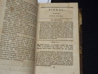 1806 THE POEMS OF OSSIAN THE SON OF FINGAL BOOK - VOLUME 1 - KD 9429