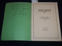 1946 NEZ-BITS BOOK INSCRIBED BY PAUL W. NESBIT & JEWELL W. NESBIT - J 8706