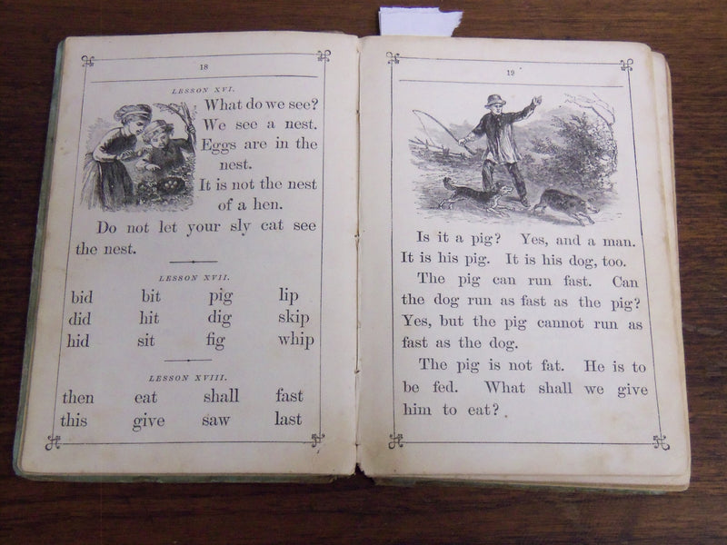 1875 HILLARD'S PRIMER OR FIRST READER BOOK BY G. HILLARD & CAMPBELL - K 2014