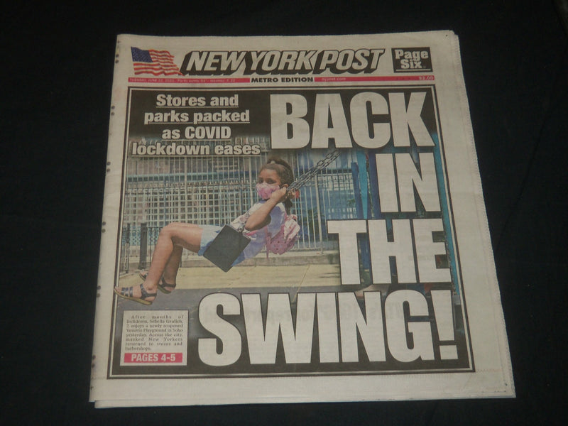 2020 JUNE 23 NEW YORK POST NEWSPAPER - BACK IN THE SWING! - LOCKDOWN EASES
