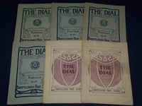 1909-1910 THE DIAL BRATTLEBORO HIGH SCHOOL MAGAZINE LOT OF 6 - INFO. - O 2342