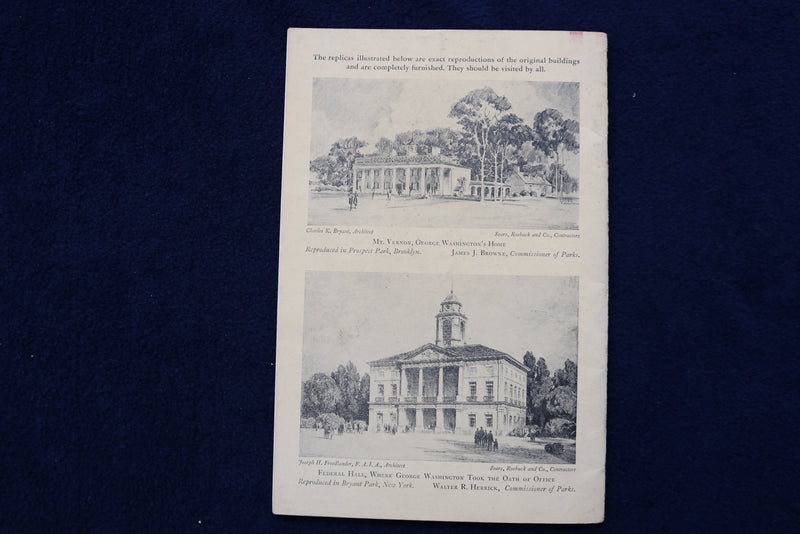 1932 GEORGE WASHINGTON BICENTENNIAL BOOOK - SOFTCOVER - NYC - K 773