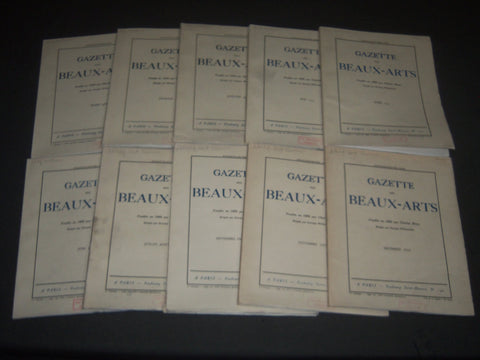 1935 GAZETTE DES BEAUX-ARTS FRENCH MAGAZINE LOT OF 10 - COMPLETE YEAR - O 3033
