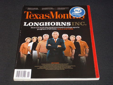 2008 NOVEMBER TEXAS MONTHLY MAGAZINE - LONGHORNS INC. FRONT COVER - E 7532