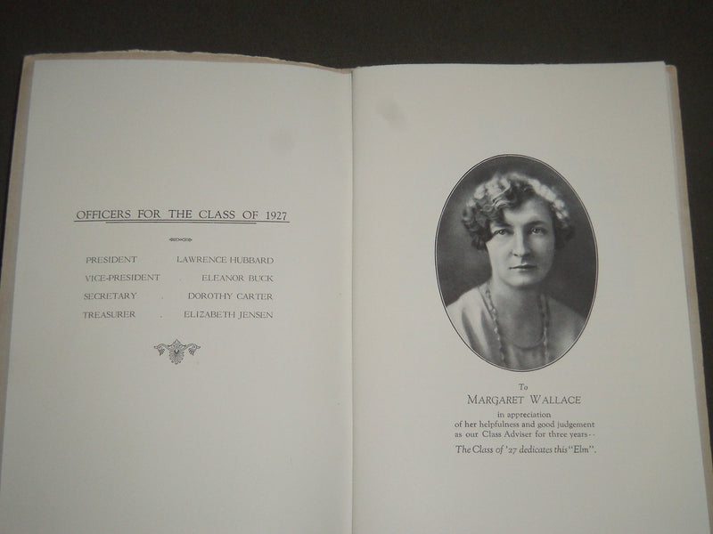 1927 THE ELM MAGAZINE WETHERSFIELD HIGH SCHOOL BOOK - CONNECTICUT - J 2345
