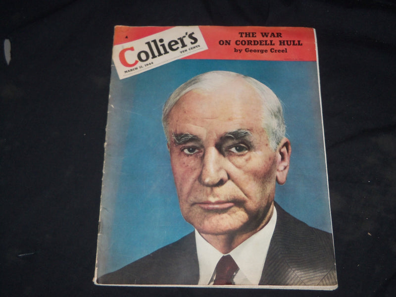 1944 MARCH 11 COLLIER'S MAGAZINE - THE WAR ON CORDELL HULL - COCA-COLA AD- B 115