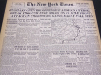 1944 JUNE 24 NEW YORK TIMES - RUSSIANS OPEN OFFENSIVE AROUND VITEBSK - NT 4330