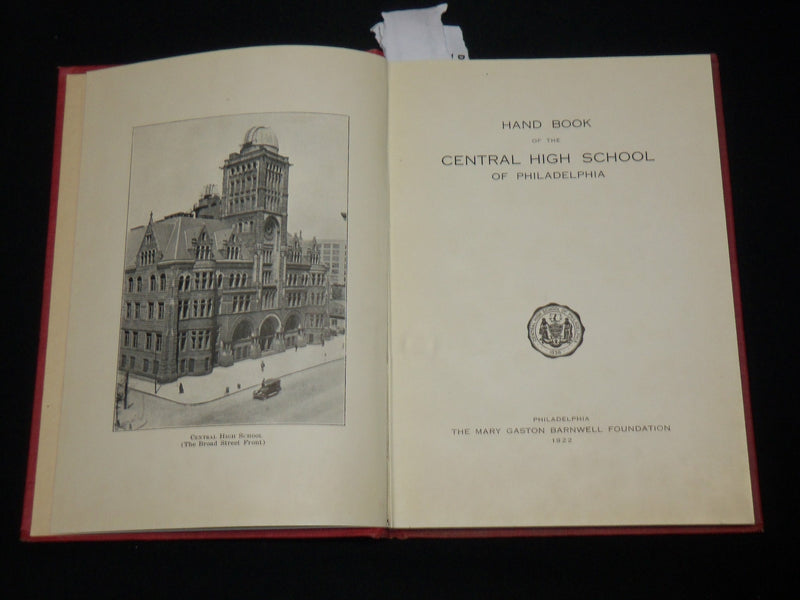 1922-1925 CENTRAL HIGH SCHOOL OF PHILADELPHIA HANDBOOKS LOT OF 2 - KD 6326