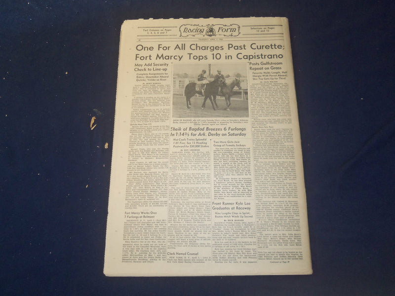 1969 APRIL 3 THE DAILY RACING FORM - ARTS AND LETTERS DERBY NOMINEE - NP 2534K