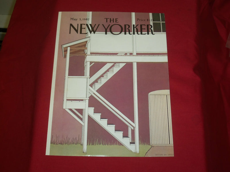 1982 MAY 3 NEW YORKER MAGAZINE FRONT COVER ONLY - GREAT ART FOR FRAMING