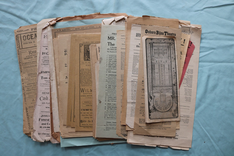 1890'S-1900'S EARLY THEATRE BROADSIDES - 75+ PIECES - GREAT LOT - K 3327