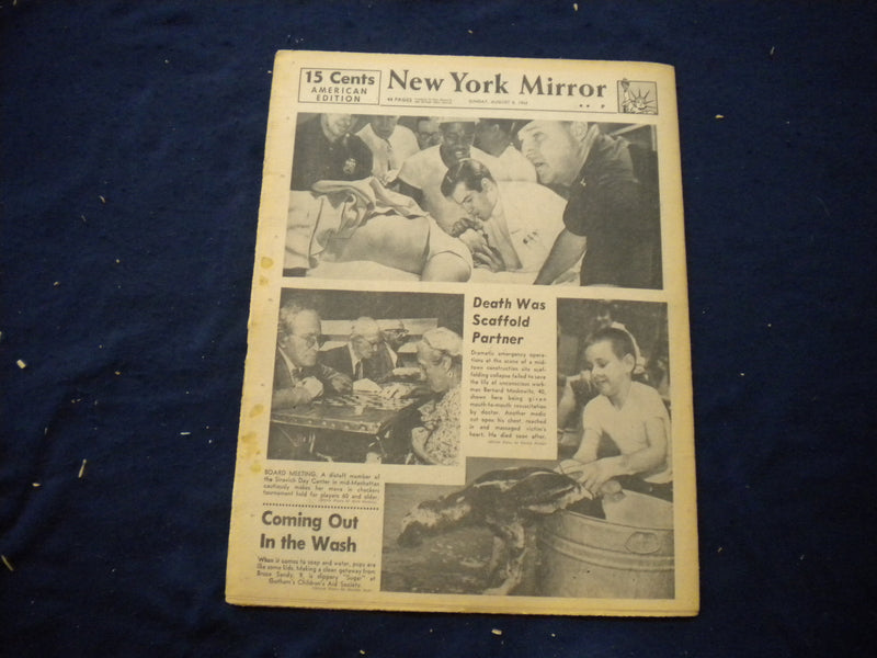 1962 AUGUST 5 NEW YORK MIRROR NEWSPAPER - DORIS PEARSON COVER PHOTO - NP 6003