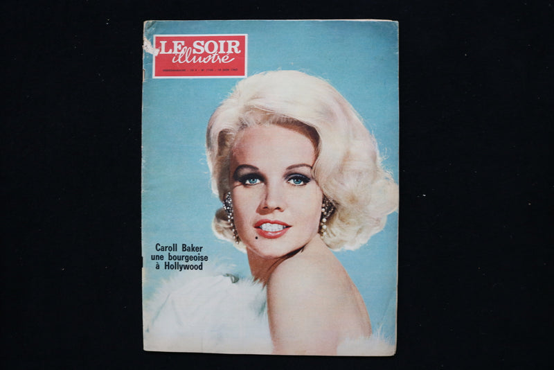 1965 JUNE 10 LE SOIR ILLUSTRE MAGAZINE - CAROLL BAKER COVER - FRENCH - E 24673