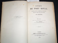 1846 LOGIQUE DE PORT ROYAL VOLUME BY ARNAULD - FRENCH - KD 4815I