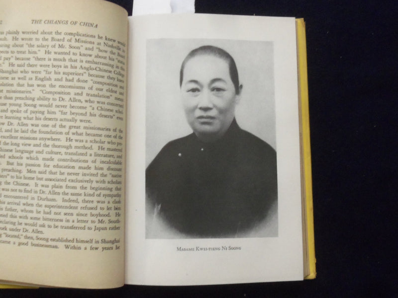 1943 THE CHIANGS OF CHINA HARDCOVER BOOK BY ELMER T. CLARK - KD 8442