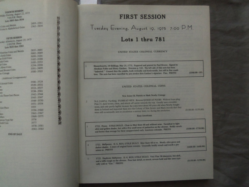 1975 SUPERIOR STAMP AND COIN CO. AUCTION CATALOG - K 264