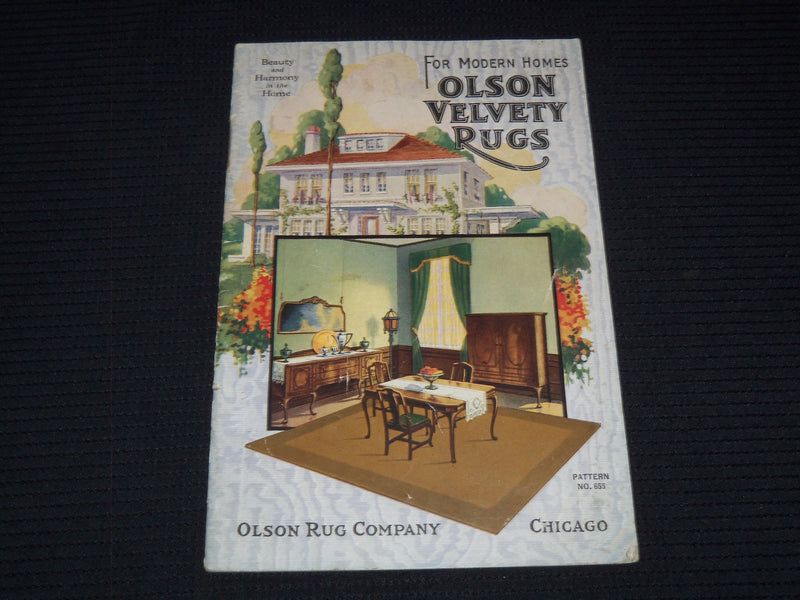 1920'S OLSON RUG COMPANY VELVETY RUGS CATALOG NO. 68 - CHICAGO - J 7558