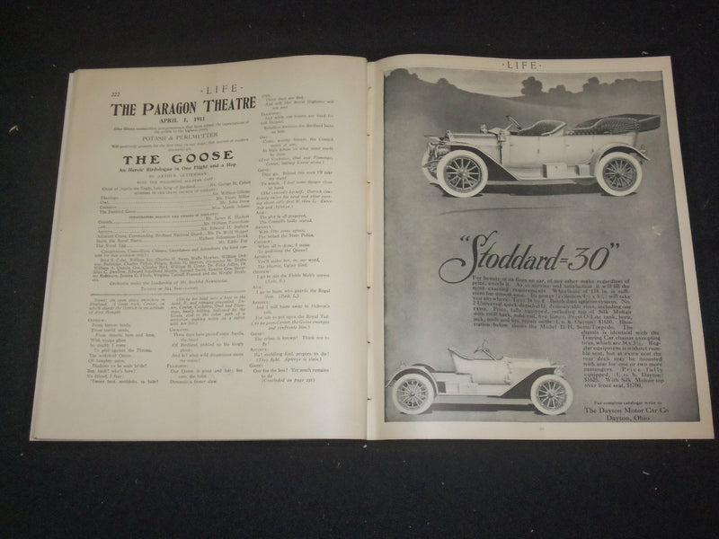 1911 JANUARY 26 LIFE MAGAZINE - J. M. FLAGG ILLUSTRATED COVER - ST 6440