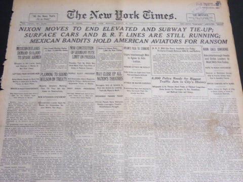 1919 AUGUST 18 NEW YORK TIMES - AMERICA AVIATORS HELD FOR RANSOM - NT 6961