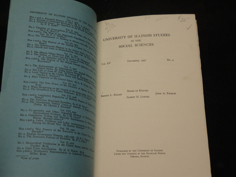 1927-1952 UNIVERSITY OF ILLINOIS REPORTS LOT OF 12 - SOFTCOVER - WR 20