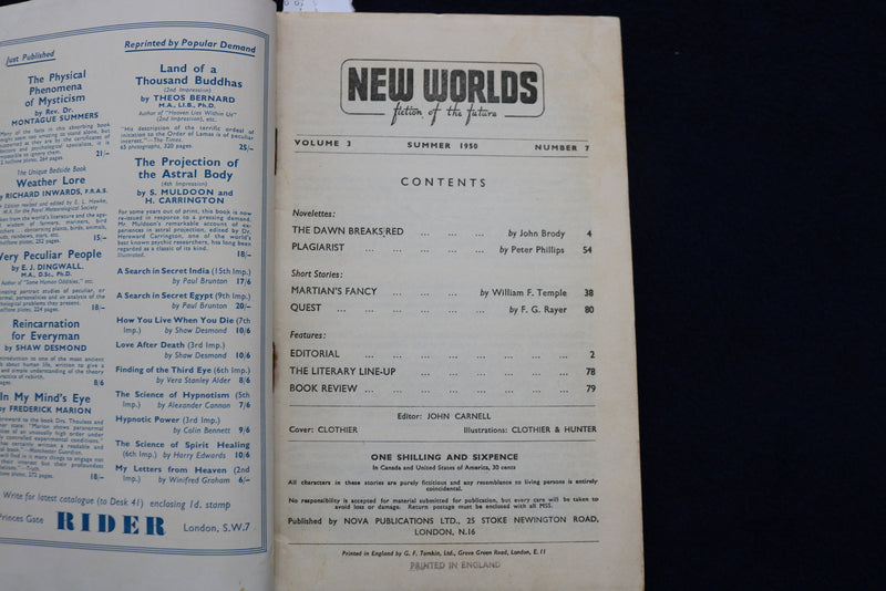 1950 SUMMER NEW WORLDS FICTION OF THE FUTURE MAGAZINE - VOL. 3, NO. 7 - K 463