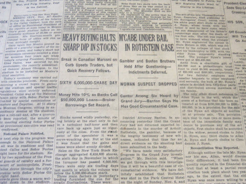 1928 DECEMBER 1 NEW YORK TIMES - M'CABE UNDER BAIL IN ROTHSTEIN CASE - NT 6457