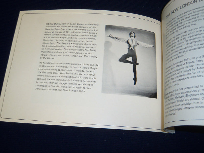 1973-1974 NEW LONDON BALLET FIRST AMERICAN TOUR PROGRAM - FONTEYN - J 5123