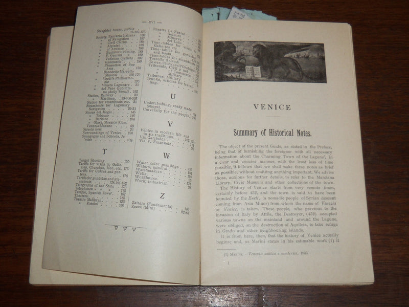 1905 VENICE AND NEIGHBOURHOOD PRACTICAL GUIDE FOR THE FOREIGNER - K 1219