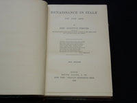1900 RENAISSANCE IN ITALY BOOK BY JOHN ADDINGTON SYMONDS - KD 7660