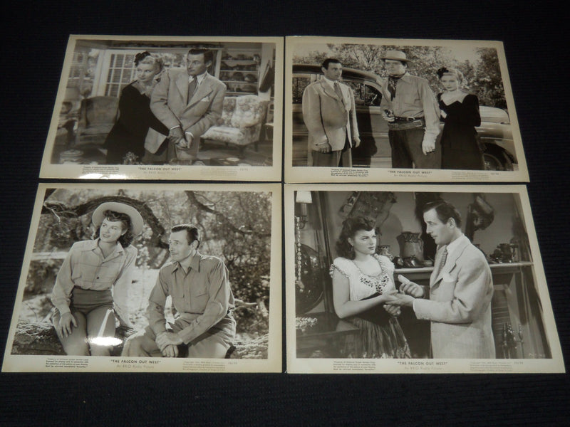 1944 THE FALCON OUT WEST MOVIE STILLS LOT OF 4 - 8x10 - #72
