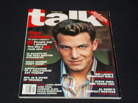 2000 OCTOBER TALK MAGAZINE - BEN AFFLECK FRONT COVER - E 16947