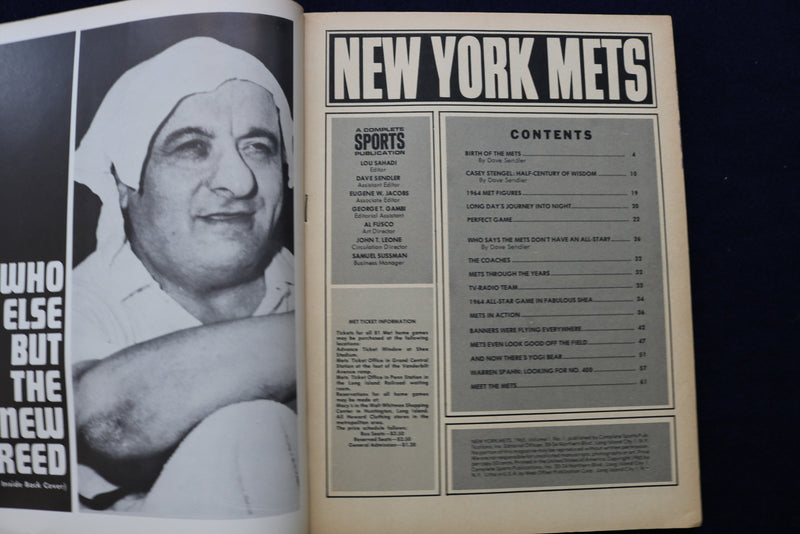 1965 NEW YORK METS MAGAZINE - CASEY STENGEL COVER - E 11908
