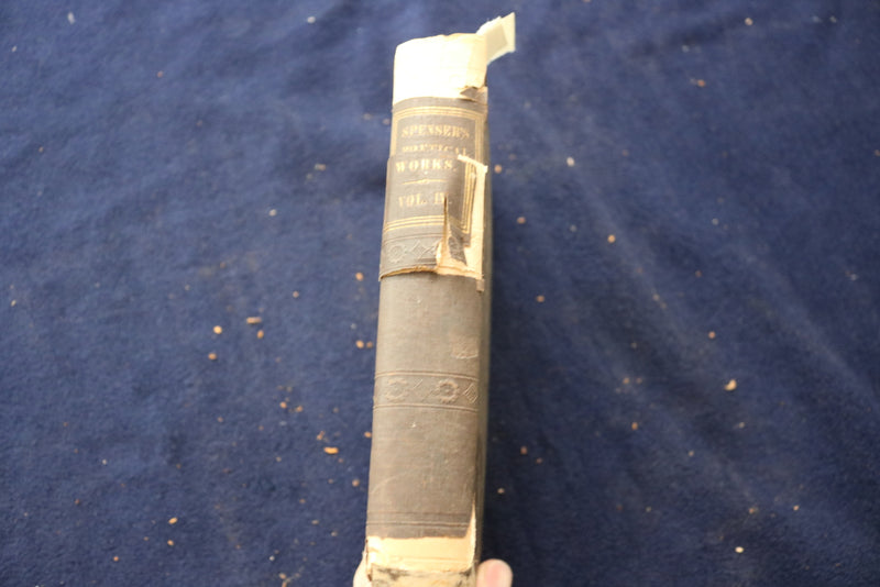 1839 THE POETICAL WORKS OF EDMUND SPENSER HARDCOVER BOOKS - 5 VOLUMES - KD 9450
