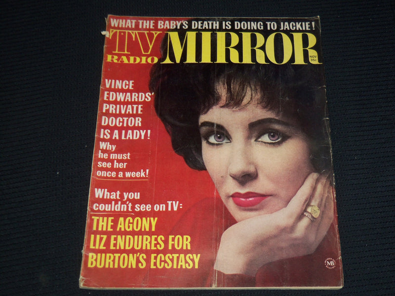 1963 NOVEMBER TV RADIO MIRROR MAGAZINE - LIZ TAYLOR COVER - E 13479