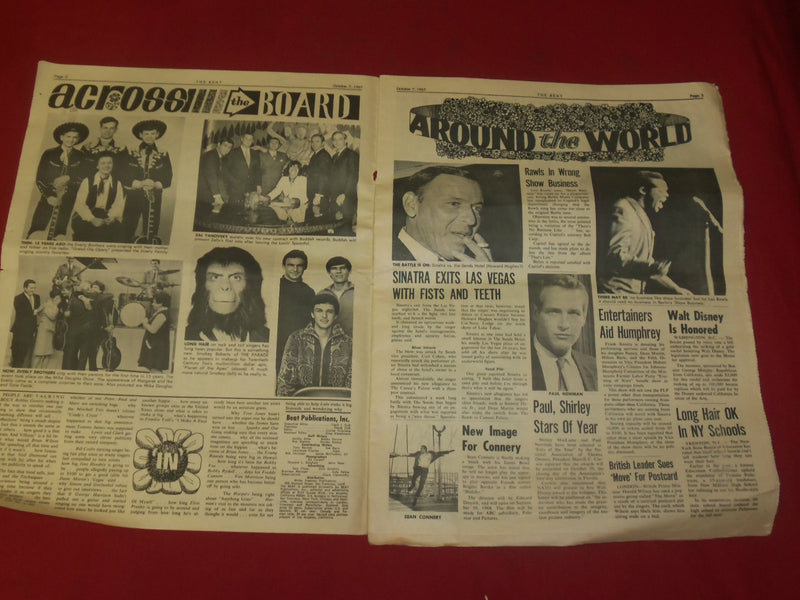 1967 OCT 7 THE BEAT NEWSPAPER - ERIC BURDON - PHOTOS, ARTICLES & ADS - NP 3921