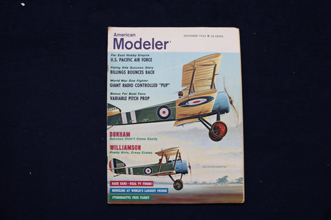 1962 DECEMBER AMERICAN MODELER MAGAZINE - SOPWITH PUPS COVER - E 11468