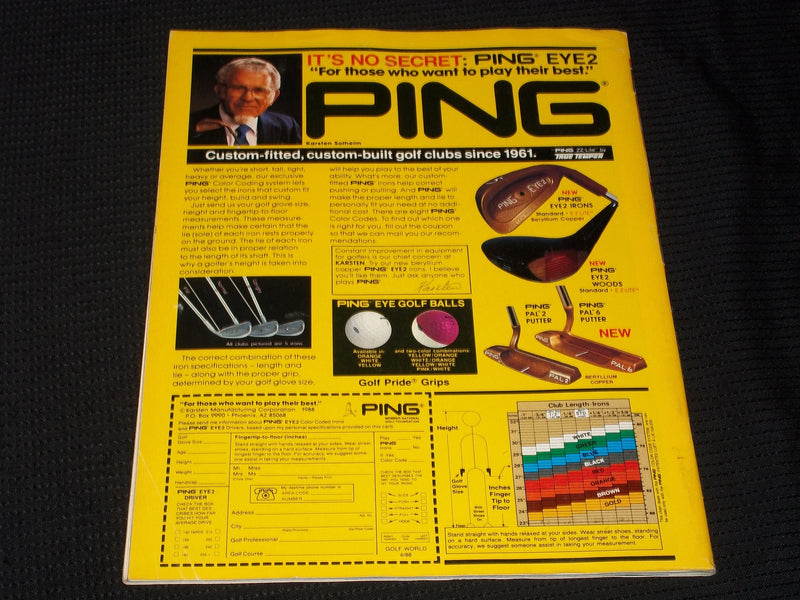 1988 APRIL 1 GOLF WORLD MAGAZINE - MARK MCCUMBER FRONT COVER - E 6227