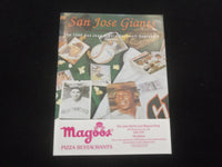 1988 SAN JOSE GIANTS SOUVENIR PROGRAM & SCORECARD VS. MODESTO A'S - ST 457B
