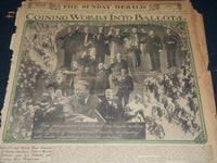 1908 THE BOSTON HERALD SUNDAY MAGAZINE SECTIONS LOT OF 21 - NICE PHOTOS - UP 92