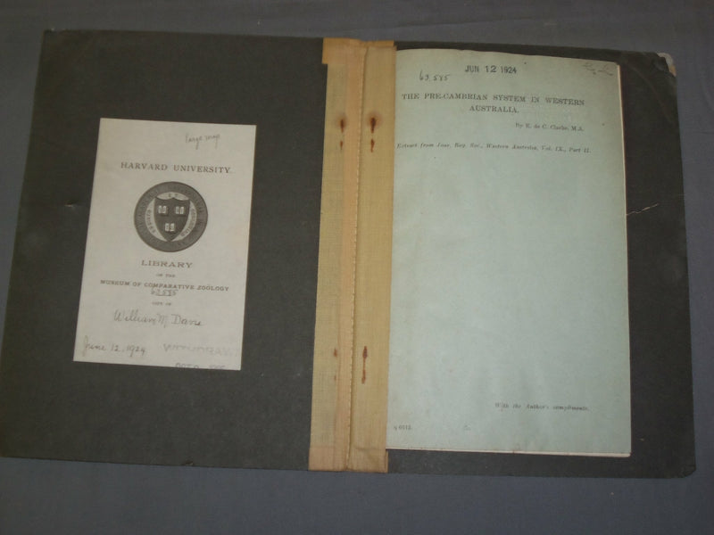 1923 THE PRE-CAMBRIAN SYSTEM IN WESTERN AUSTRALIA - J 4924
