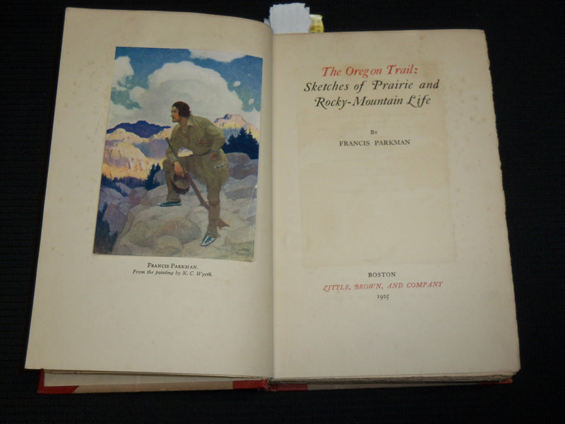 1925 THE OREGON TRAIL SKETCHES HARDCOVER BOOK - WYETH - REMINGTON - KD 7455