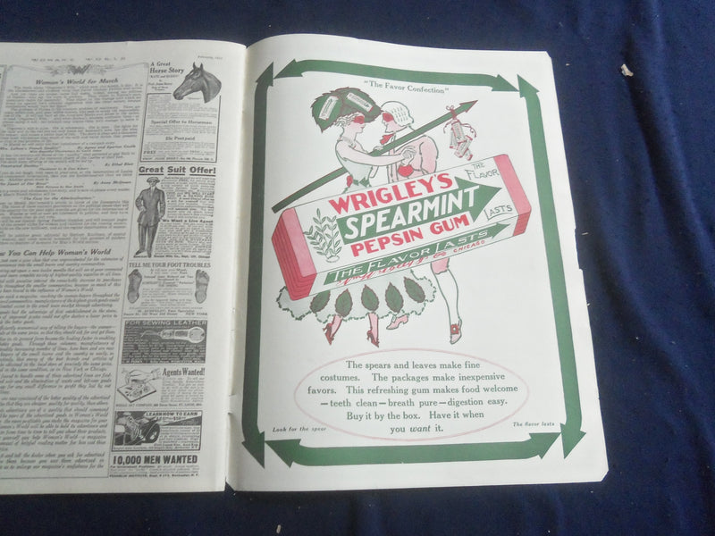 1912 FEBRUARY WOMAN'S WORLD MAGAZINE - NICE ILLUSTRATED COVER - SP 6749F